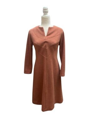 Ellen Rogers Womens Vintage 1970s Long Sleeve Sheath Dress